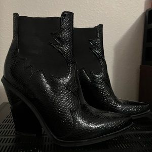 Snakeskin “Leather” Boots
